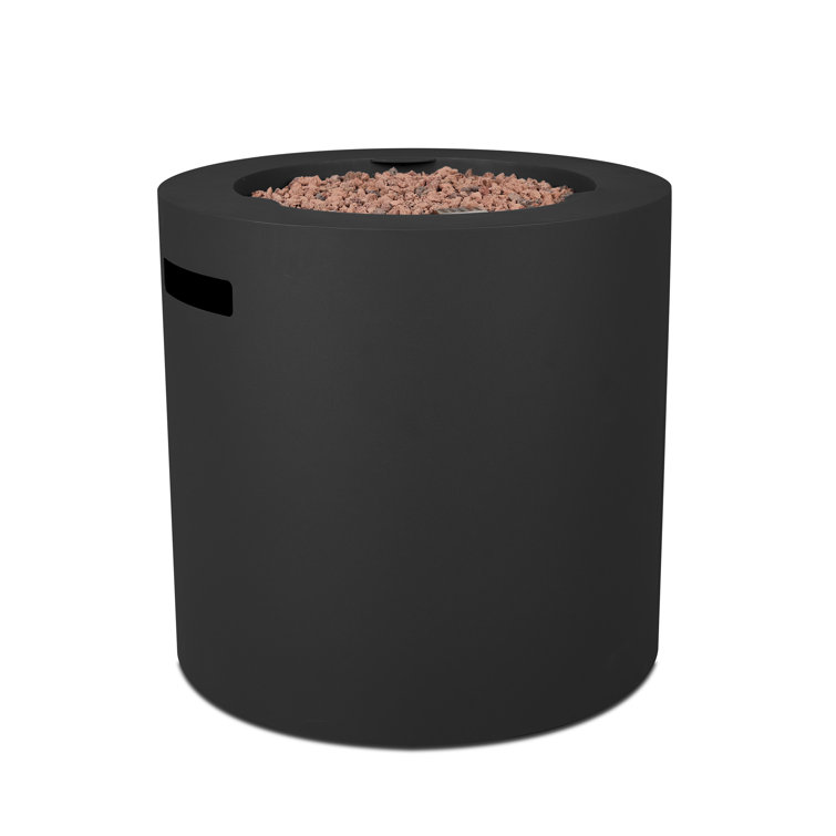 Hephaestus 24" Black Steel Round Propane Fire Pit Table