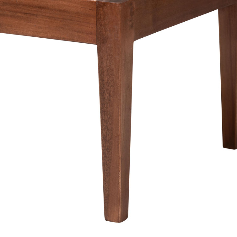 Tabanan Brown Rattan and Acacia Wood 2-Piece Corner Dining Nook Set