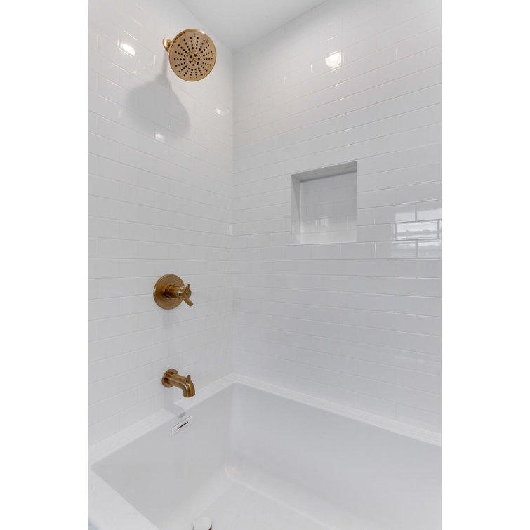 Comfort Linea 60" White Acrylic Alcove Soaking Bathtub
