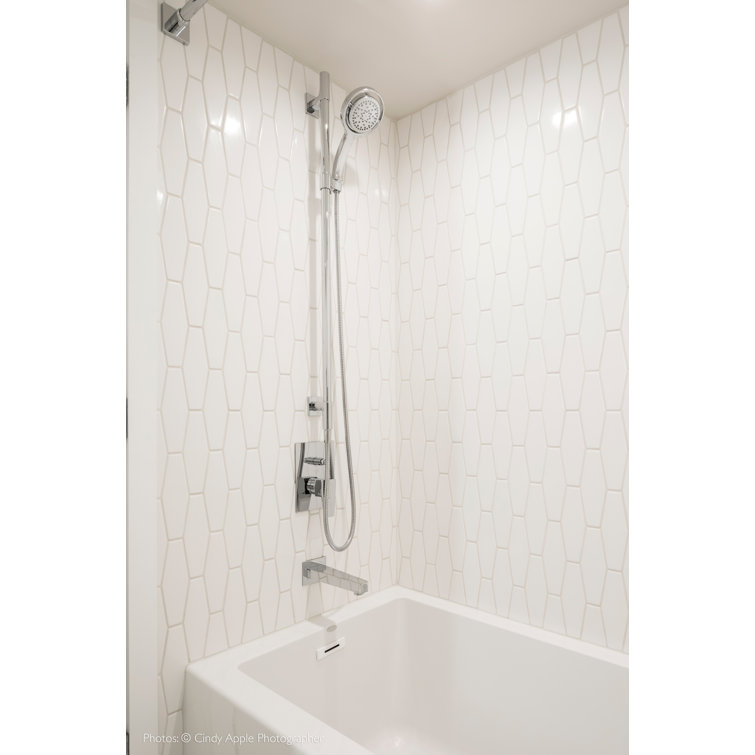 Comfort Linea 60" White Acrylic Alcove Soaking Bathtub