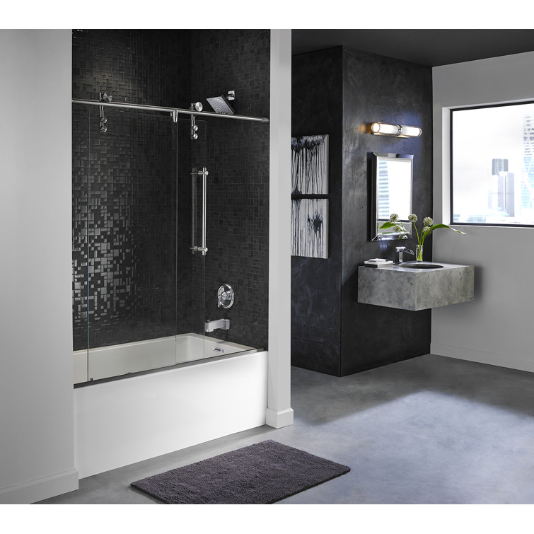 Comfort Linea 60" White Acrylic Alcove Soaking Bathtub