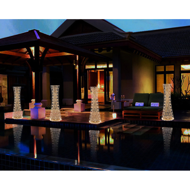 43'' Gold Stainless Steel LED Column Floor Lamp