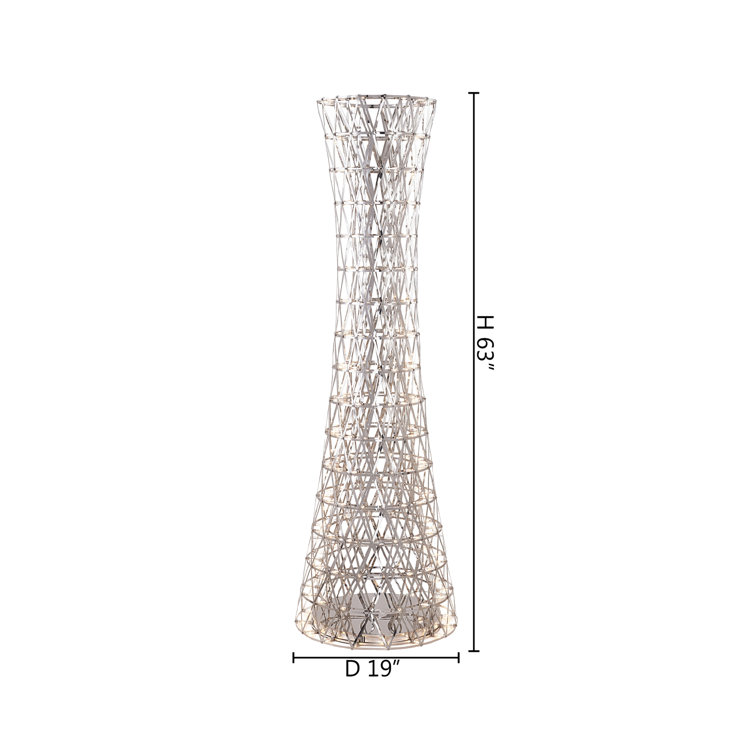 Sleek Chrome Finish LED Stainless Steel Floor Lamp