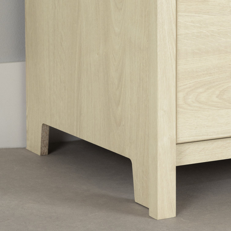 Bleached Oak Nursery Changing Table Dresser with Drawers