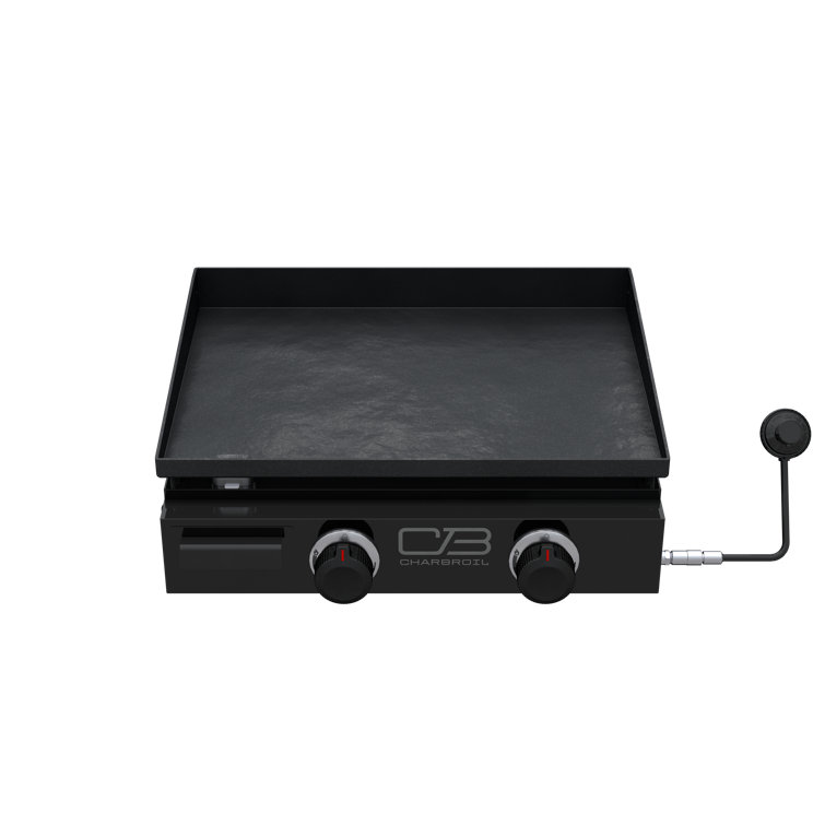Charbroil 22" Portable Black 2-Burner Gas Griddle