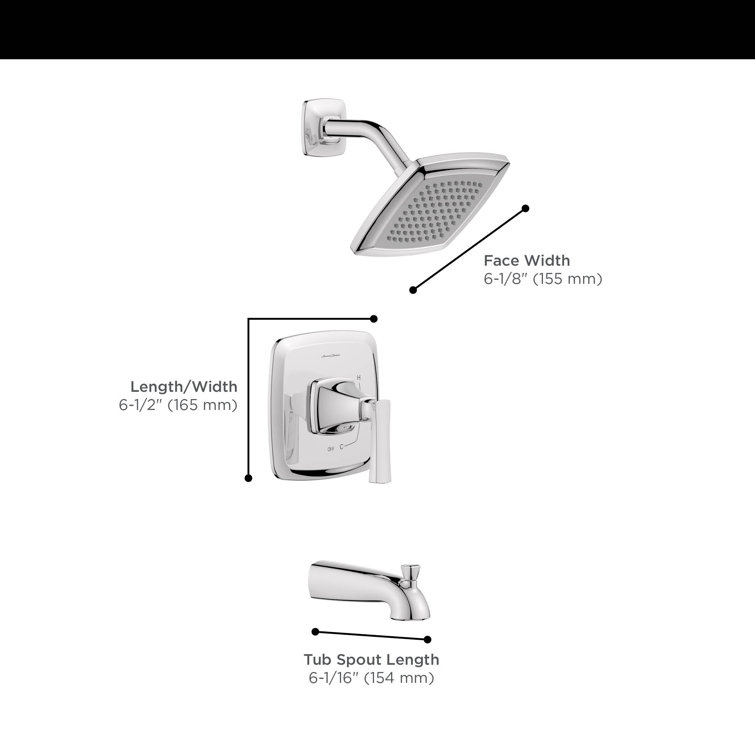 Matte Black Nickel Wall Mounted Shower System with Lever Handle