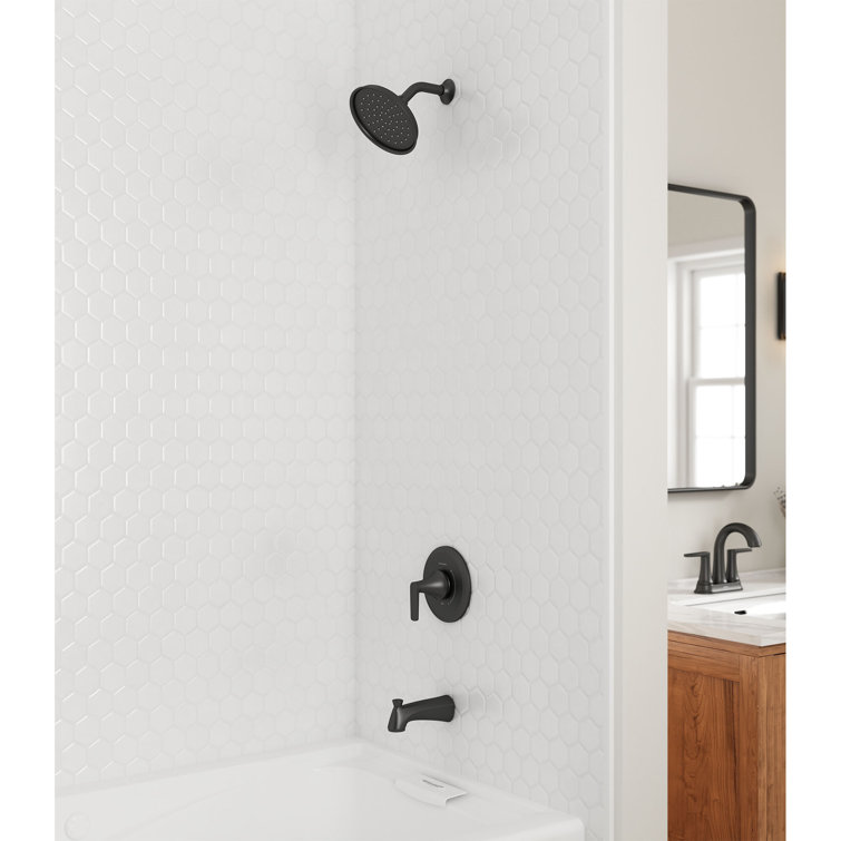 Matte Black Nickel Wall Mounted Shower System with Valve