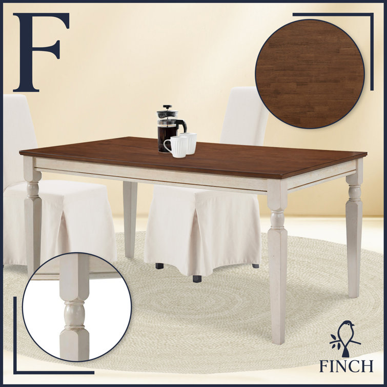 Provence 62" White Reclaimed Wood Dining Table