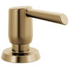 Champagne Bronze Modern Metal Deck-Mount Soap Dispenser