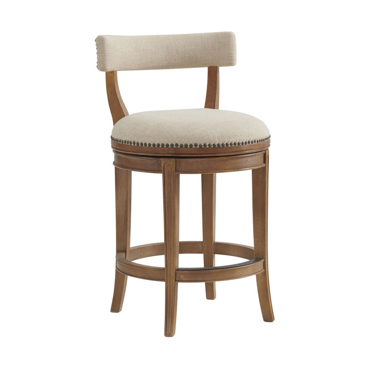 Hanover Weathered Brown and Beige Swivel Counter Stool Set