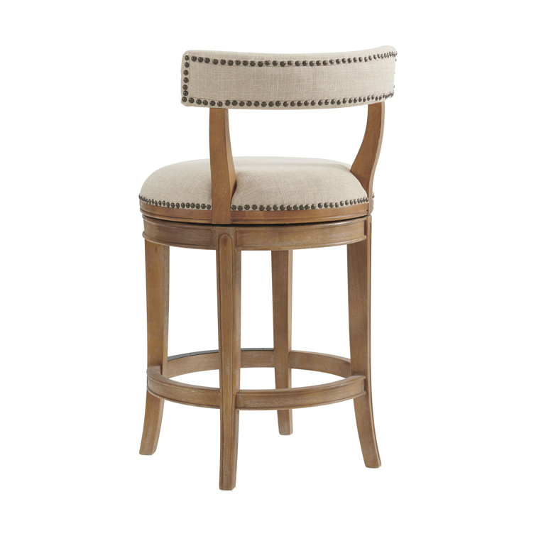 Hanover Weathered Brown and Beige Swivel Counter Stool Set