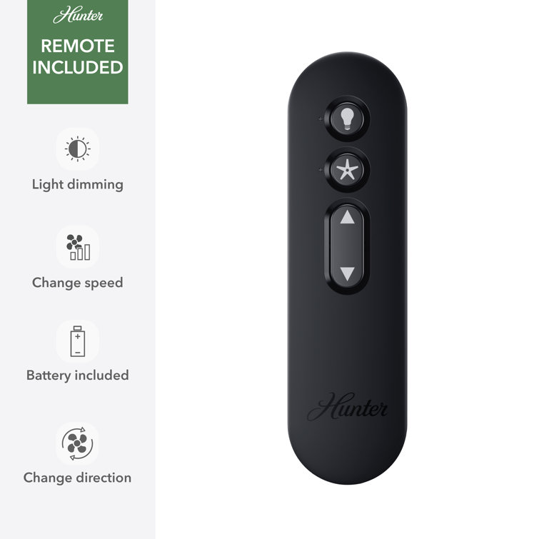 Matte Black 52" 5-Blade Ceiling Fan with LED Light and Remote