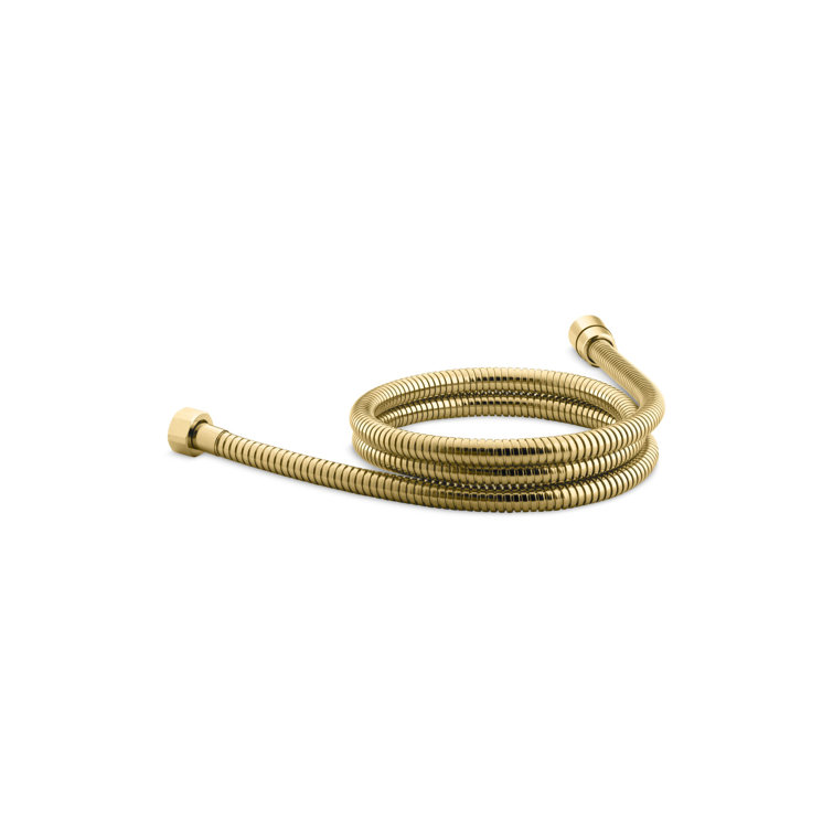 Vibrant Polished Brass 60-Inch Metal Shower Hose