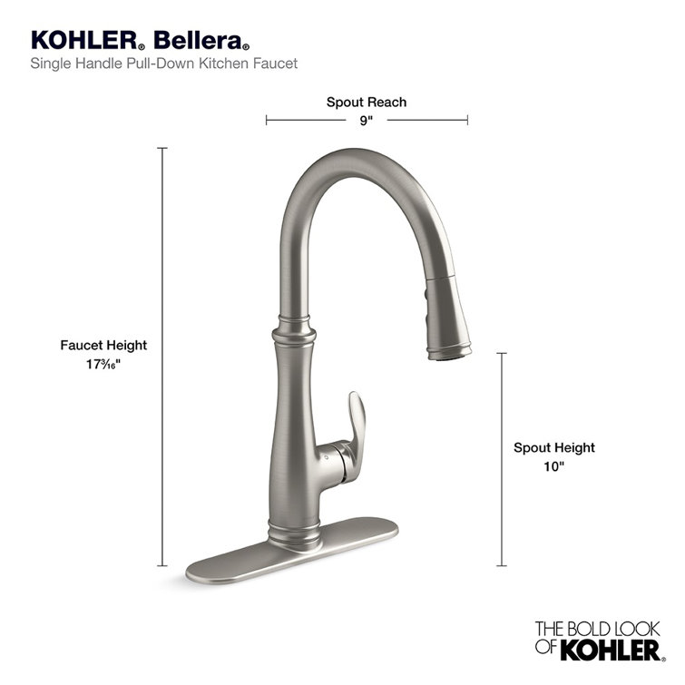 Vibrant Stainless Steel Touchless Pull Down Kitchen Faucet