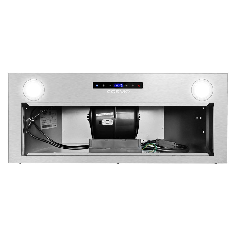 Cosmo 30-Inch Stainless Steel Insert Range Hood with LED Lights