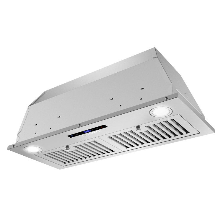 Cosmo 30-Inch Stainless Steel Insert Range Hood with LED Lights