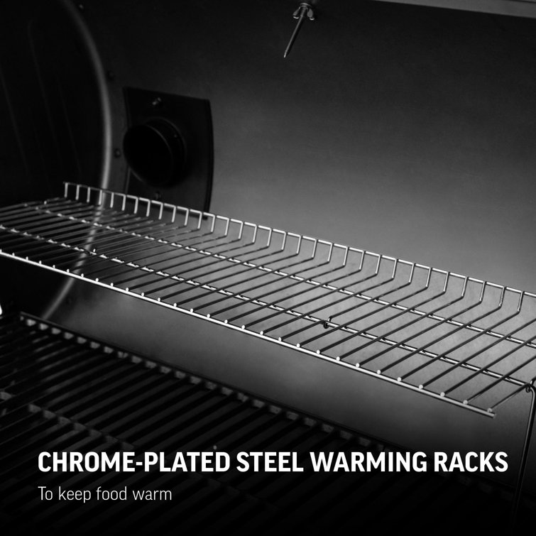 Charcoal Barrel Grill and Offset Smoker with Stainless Steel Interior