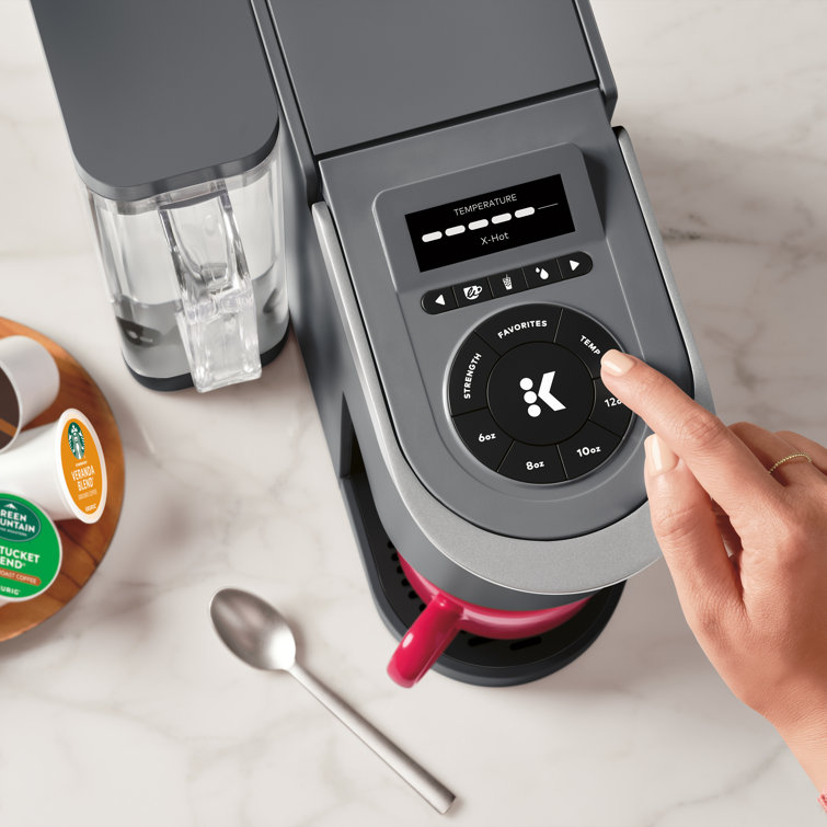 Gray Smart Single Serve Coffee Maker with WiFi Compatibility