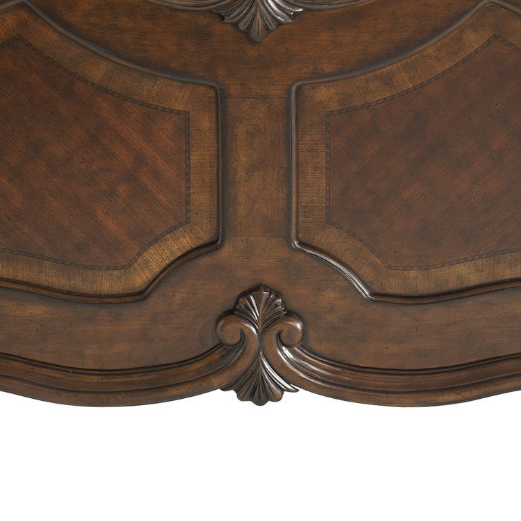 Windsor Court Queen Traditional Brown Panel Bed with Storage