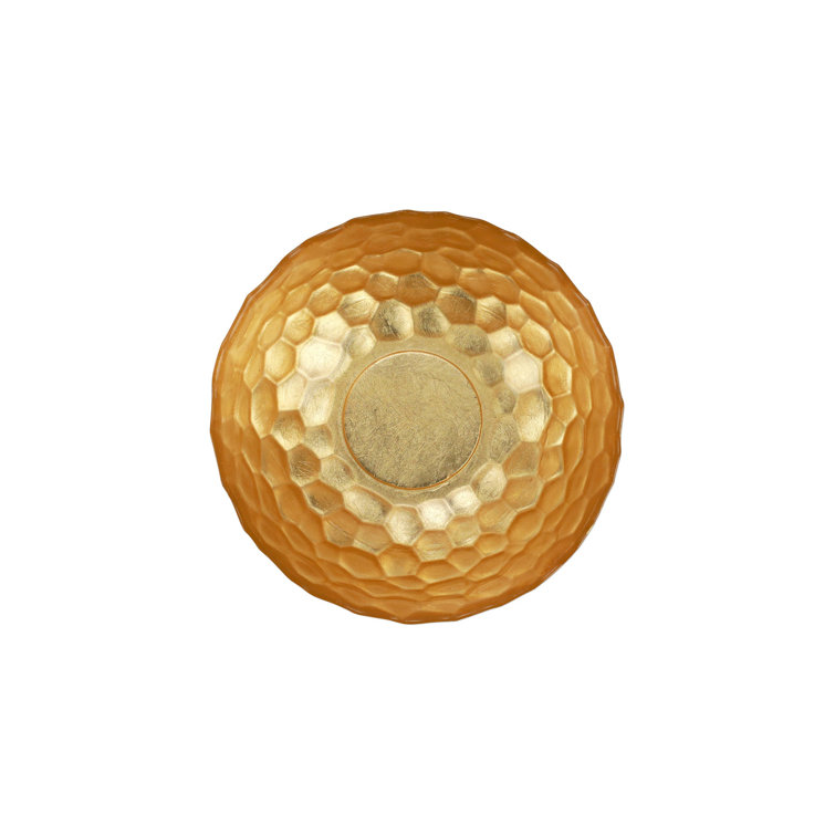 Rufolo 2 oz. Gold Glass Honeycomb Small Bowl