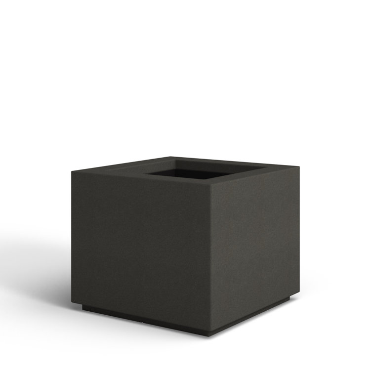 Monterray Slate Gray Square Polymer Extra Large Outdoor Planter