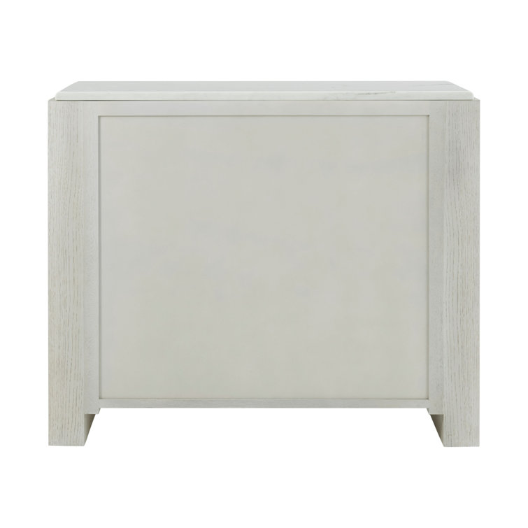 Opal White Marble Top 3-Drawer Nightstand