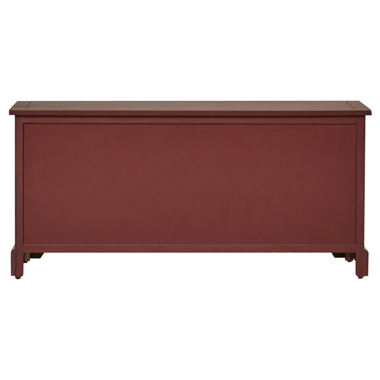 Transitional Red Pine Storage Bench with Wicker Baskets