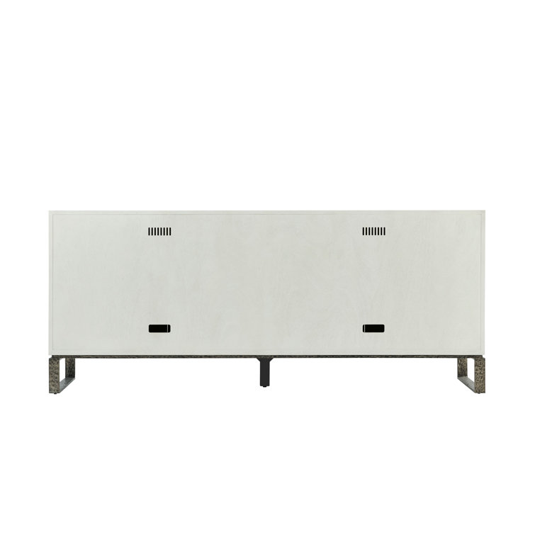 Essence 80'' White Oak and Metal Sideboard