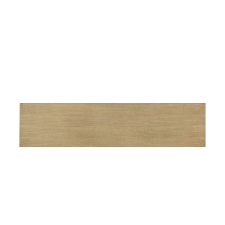 Blonde Oak and Metal 80'' Sideboard with Adjustable Shelf