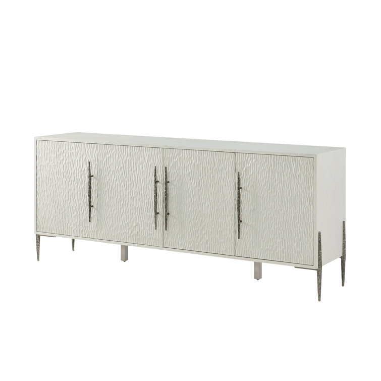 Essence 80'' White Beech and Metal Sideboard