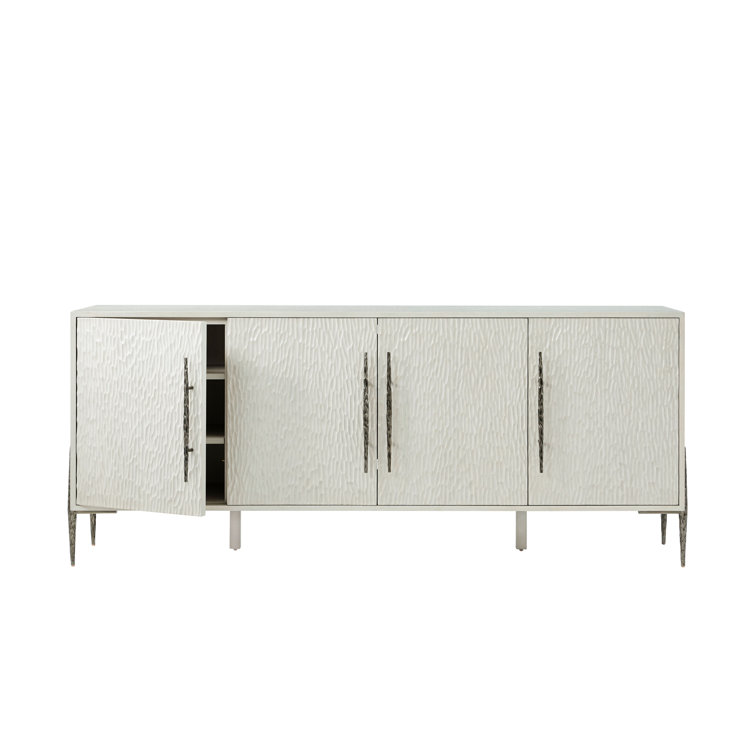 Essence 80'' White Beech and Metal Sideboard