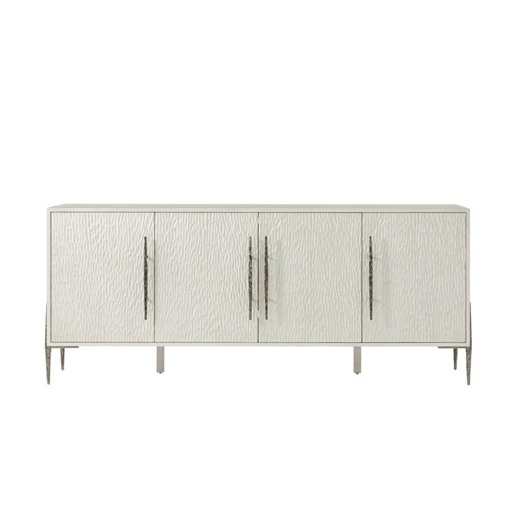Essence 80'' White Beech and Metal Sideboard