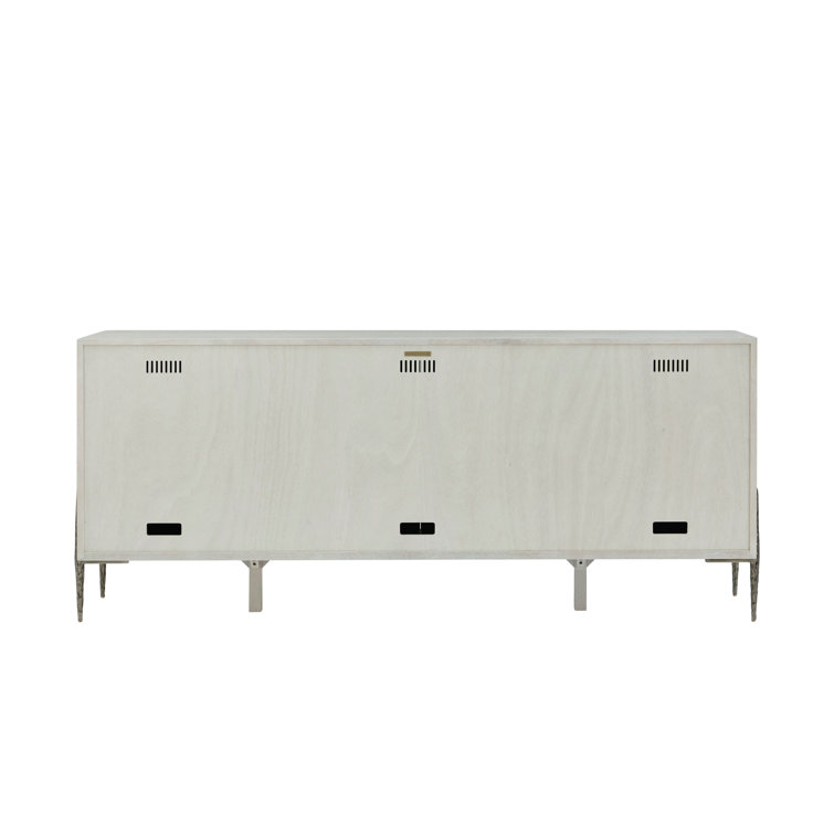 Essence 80'' White Beech and Metal Sideboard