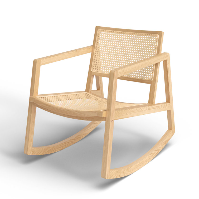 Coastal Comfort Natural Rattan 23" Glider Rocking Chair