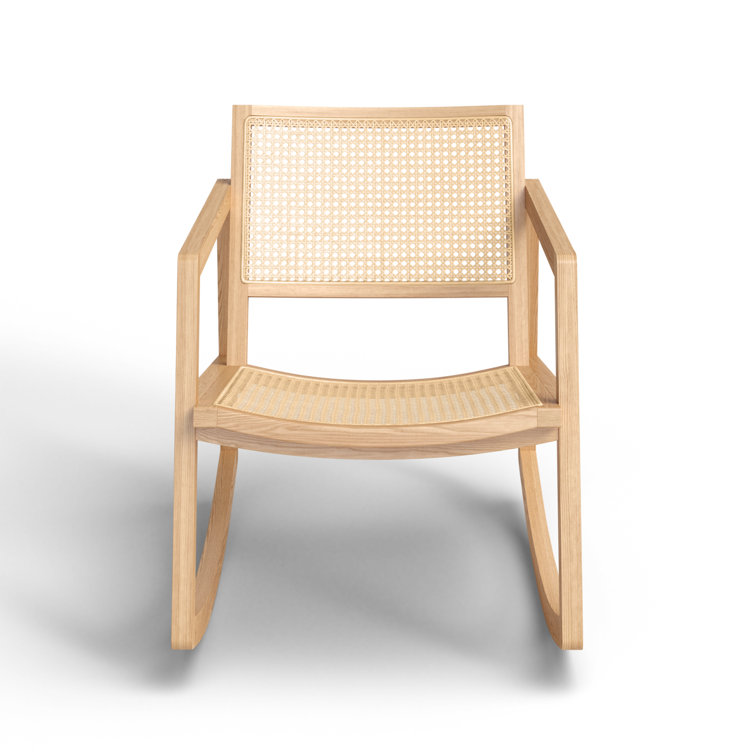 Coastal Comfort Natural Rattan 23" Glider Rocking Chair