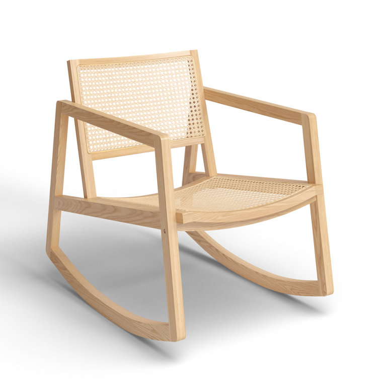 Coastal Comfort Natural Rattan 23" Glider Rocking Chair