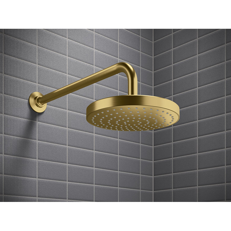 Vibrant Brushed Brass Adjustable Rain Shower Kit