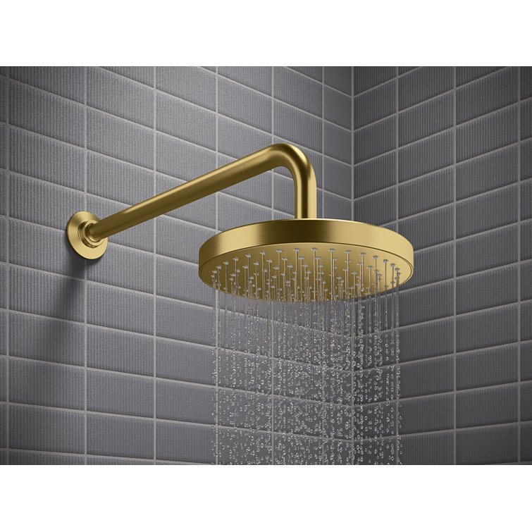 Vibrant Brushed Brass Adjustable Rain Shower Kit