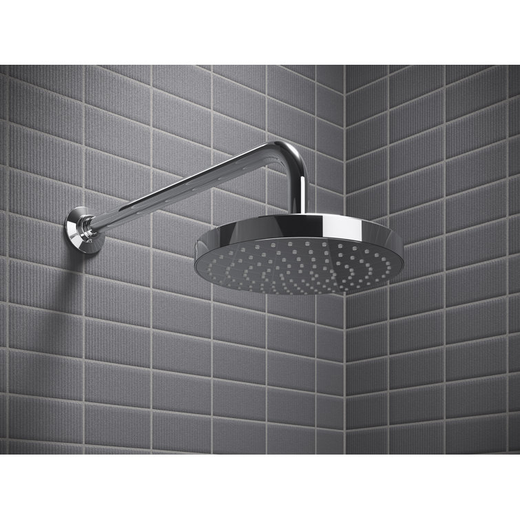 Polished Chrome Adjustable Rain Shower Kit with Handshower