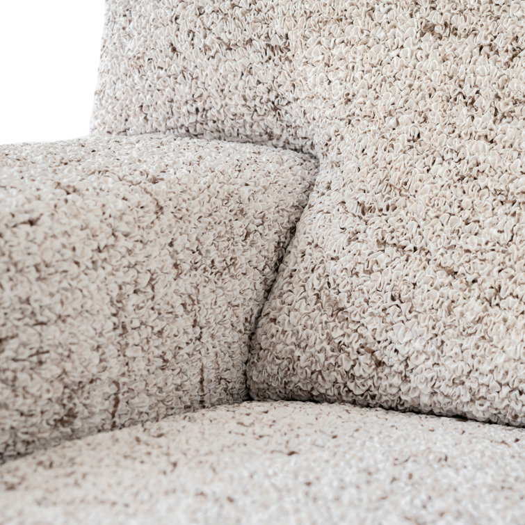 Vittoria Rustic White Stretch Polyester Sofa Cover
