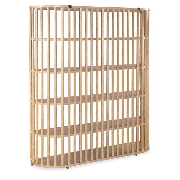 Dune Light Brown Oak Veneer Slatted Bookcase