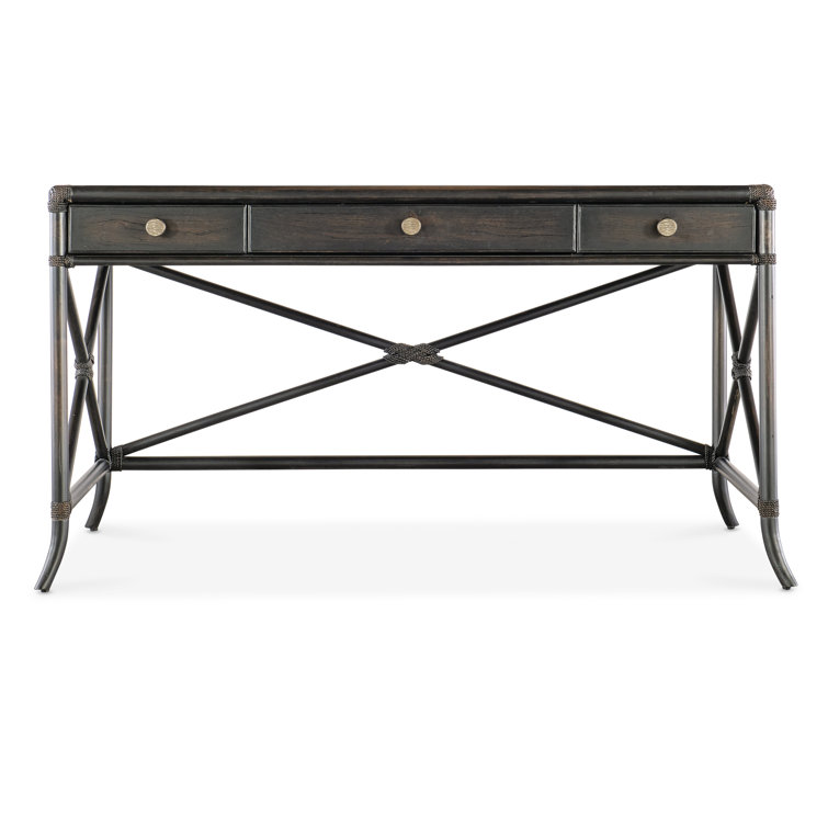 Black Sand Oak and Maple Transitional Writing Desk