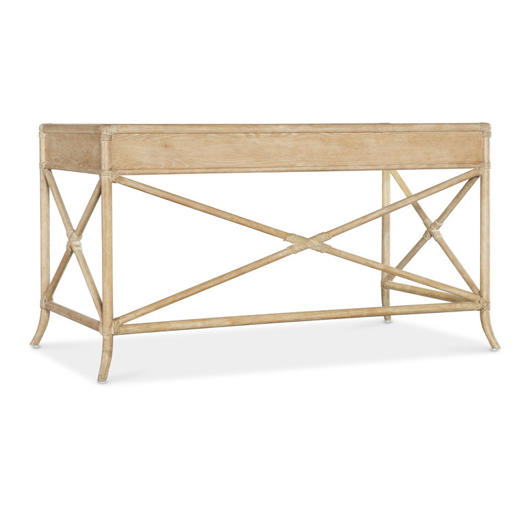 Dune Beige Oak and Maple Home Office Desk with Drawers