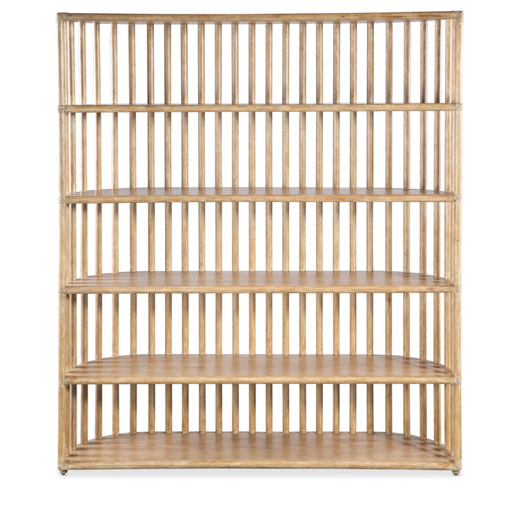 Dune Light Brown Oak Veneer Slatted Bookcase