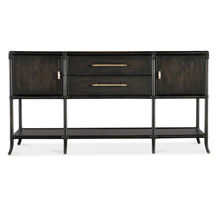 Retreat 70'' Dark Wood and Black Sand Sideboard