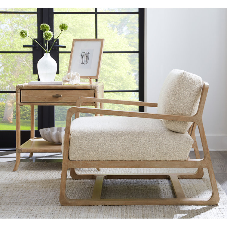 Dune Brown Oak and Maple Veneer End Table with Storage