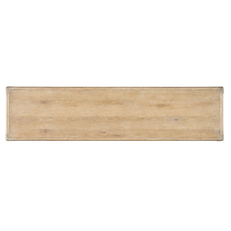 Dune Beige Oak and Maple Rectangular Console Table with Storage