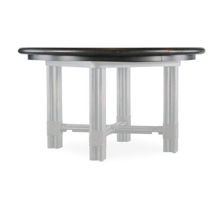 Black Sand Round Extendable Wood Dining Table