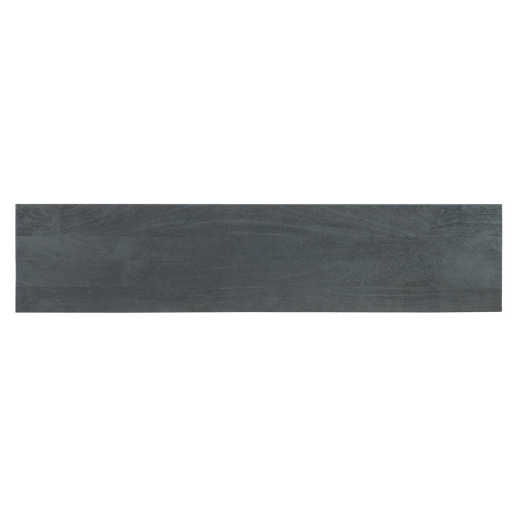 Black and Silver Mango Wood Credenza with Bone Design