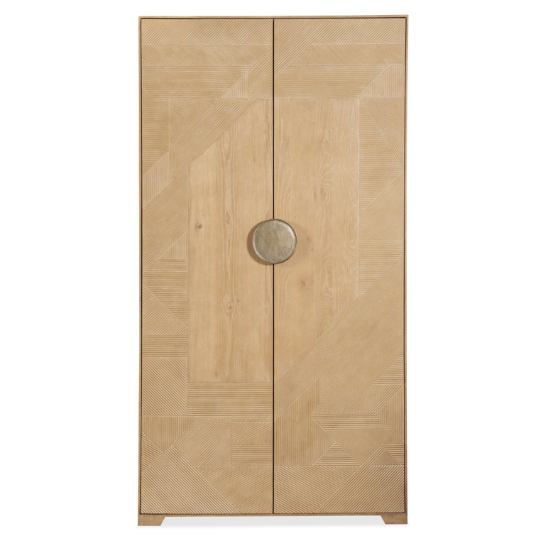 Dune Beige Oak and Maple Transitional Armoire